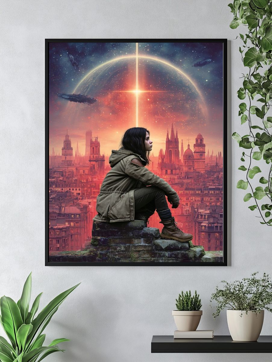 Sci-Fi City Horizon Poster. — room view 4