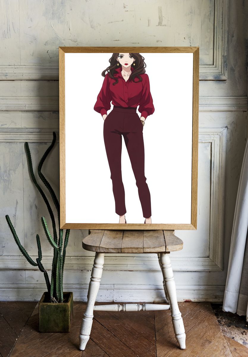 Elegant Fashion Woman Illustration Poster. — room view 1