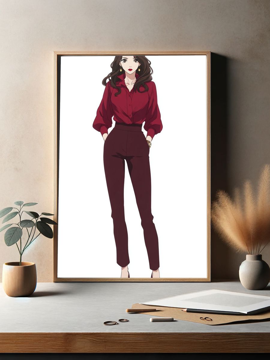 Elegant Fashion Woman Illustration Poster. — room view 2