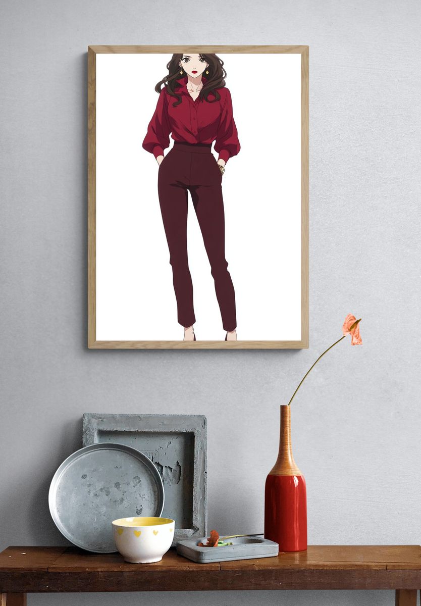 Elegant Fashion Woman Illustration Poster. — room view 3