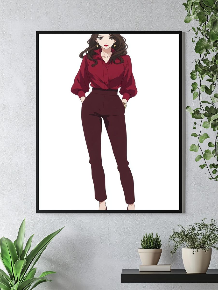 Elegant Fashion Woman Illustration Poster. — room view 4