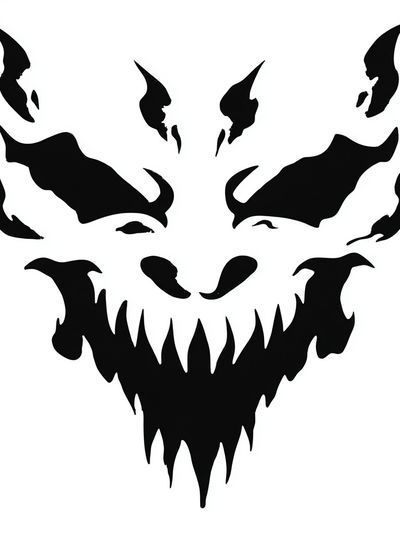 Demonic Skull Silhouette Poster. poster print