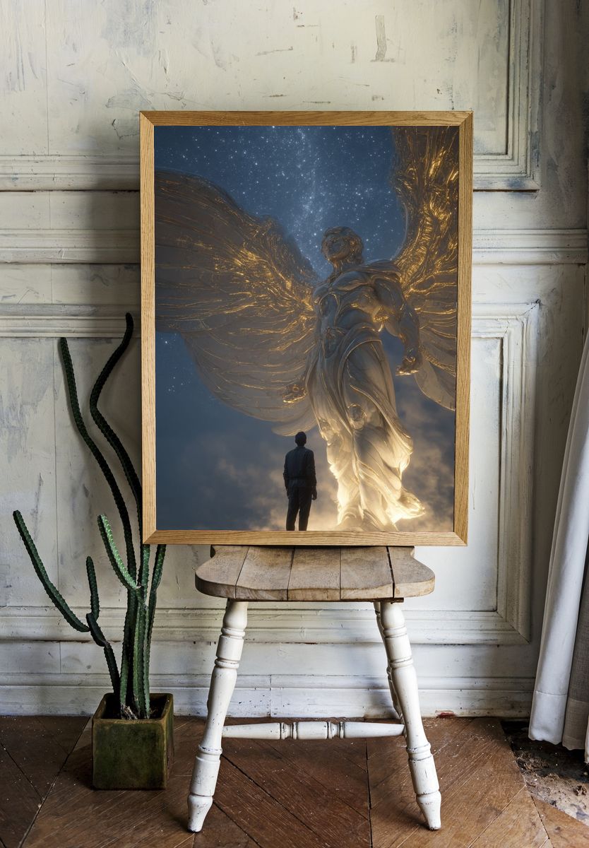 Celestial Guardian Fantasy Print. — room view 1
