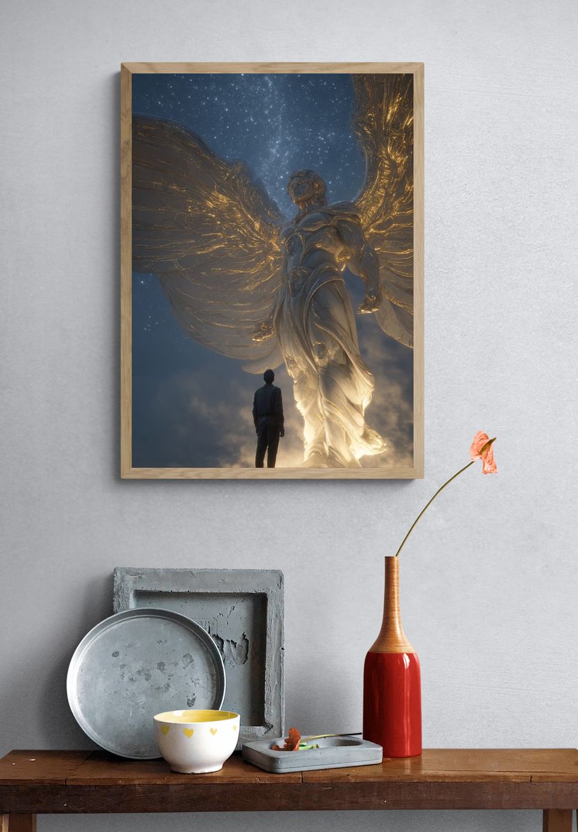 Celestial Guardian Fantasy Print. — room view 3