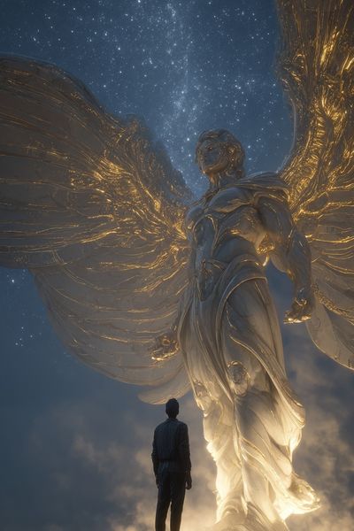Celestial Guardian Fantasy Print. poster print