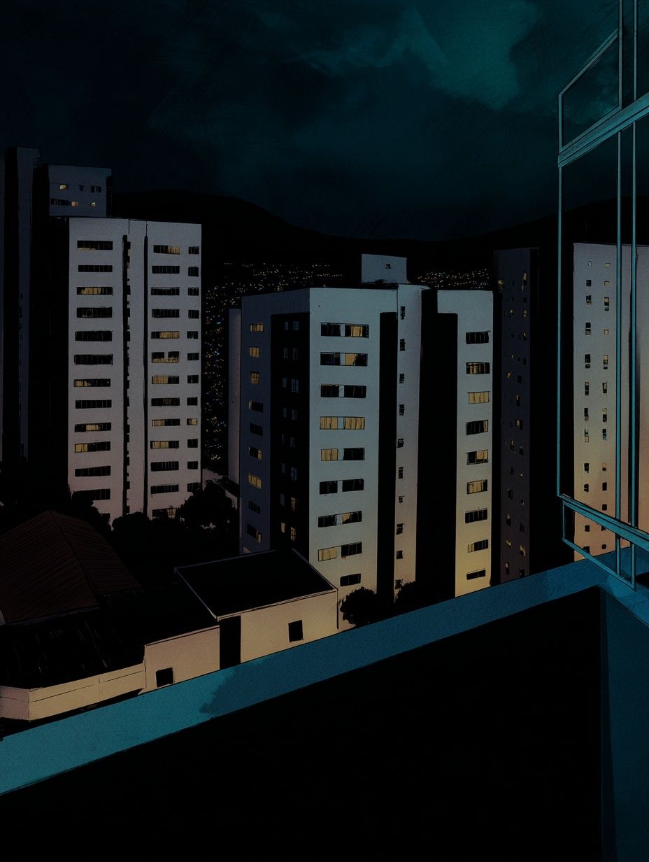 Night City Skyline — Illustration Print. poster detail
