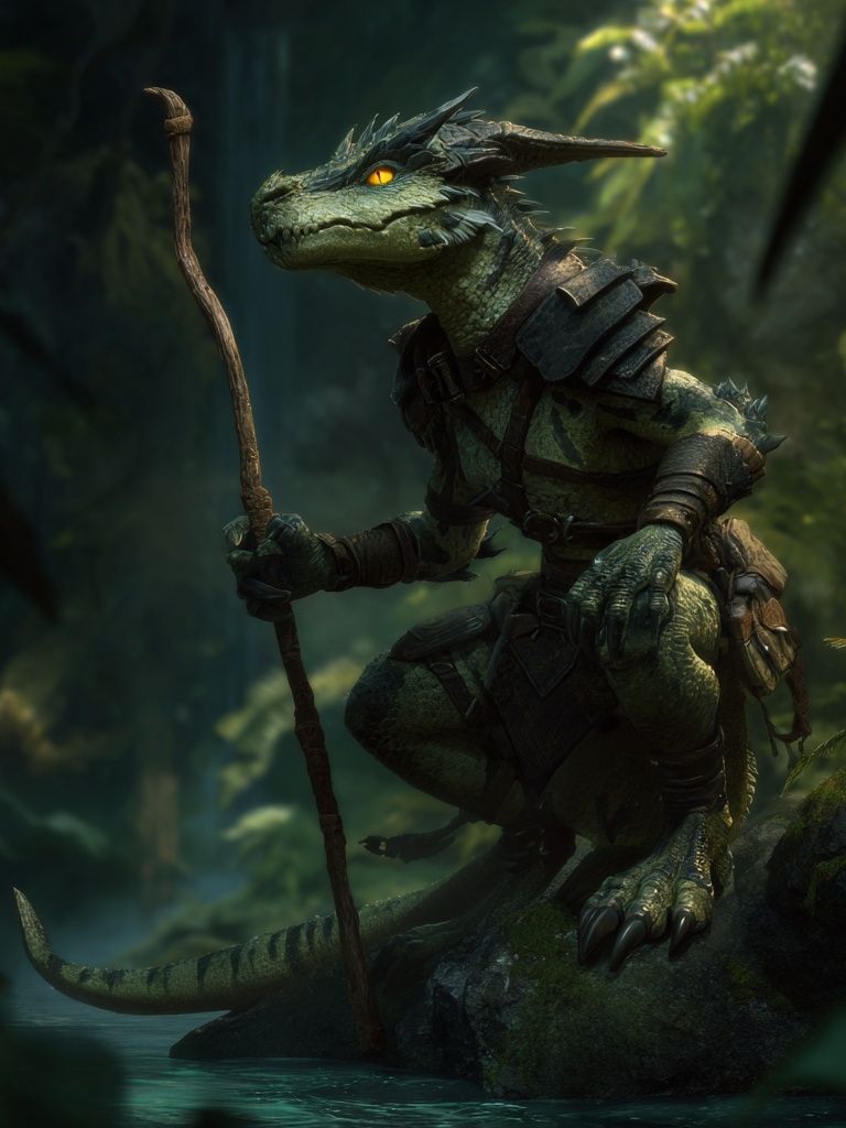 Forest Dragon Guardian Fantasy Print. poster detail