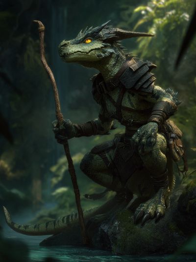 Forest Dragon Guardian Fantasy Print. poster