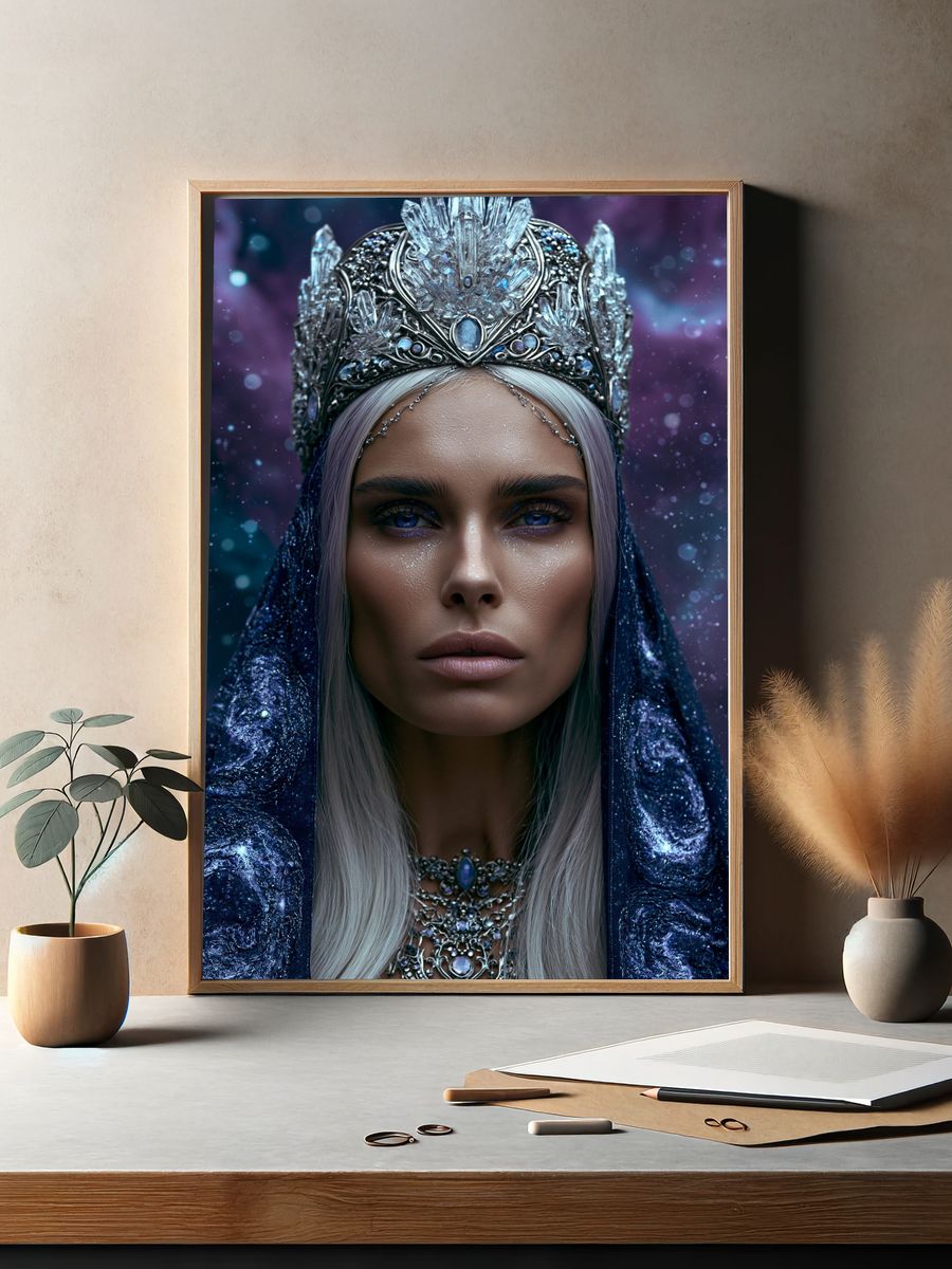 Crystal Queen Portrait Print. — room view 2