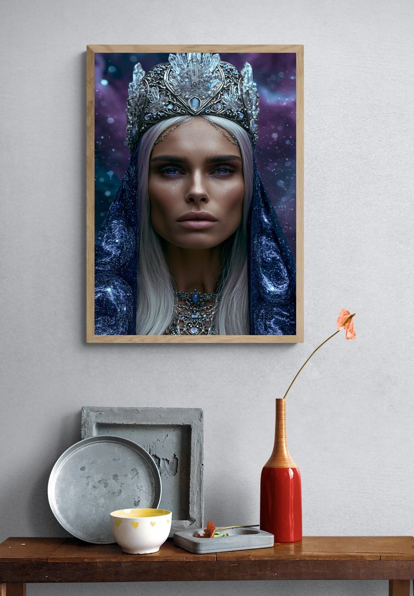 Crystal Queen Portrait Print. — room view 3