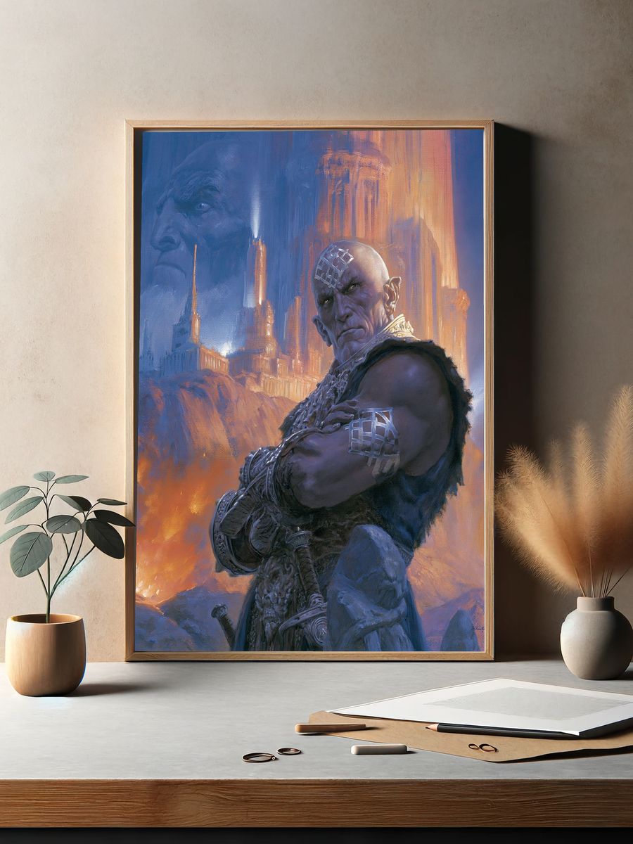 Fantasy Sorcerer — Digital Art Print. — room view 2