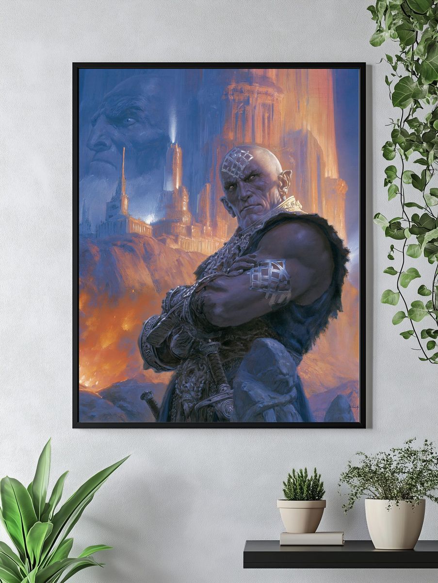 Fantasy Sorcerer — Digital Art Print. — room view 4
