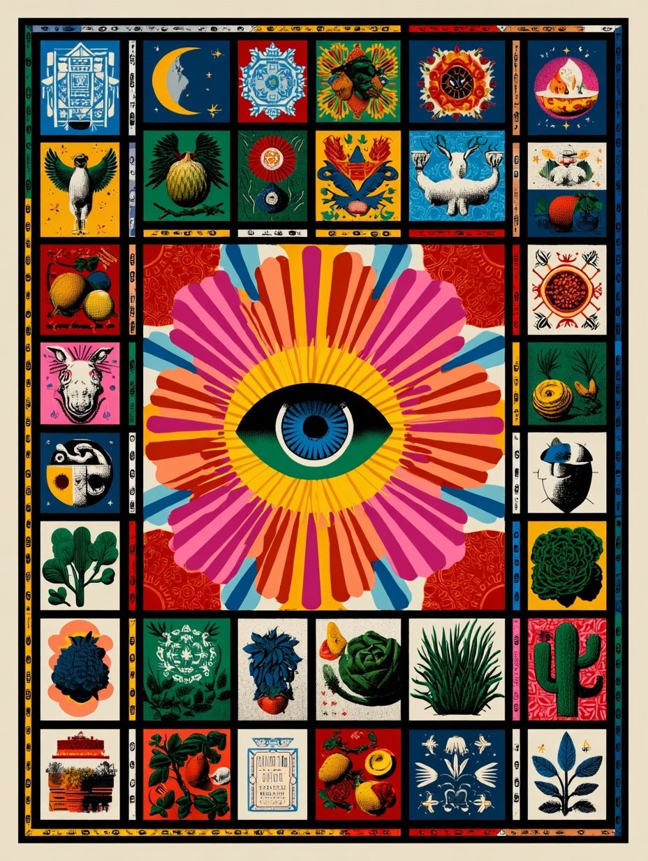 Surreal Eye Collage Poster. poster — illustration art