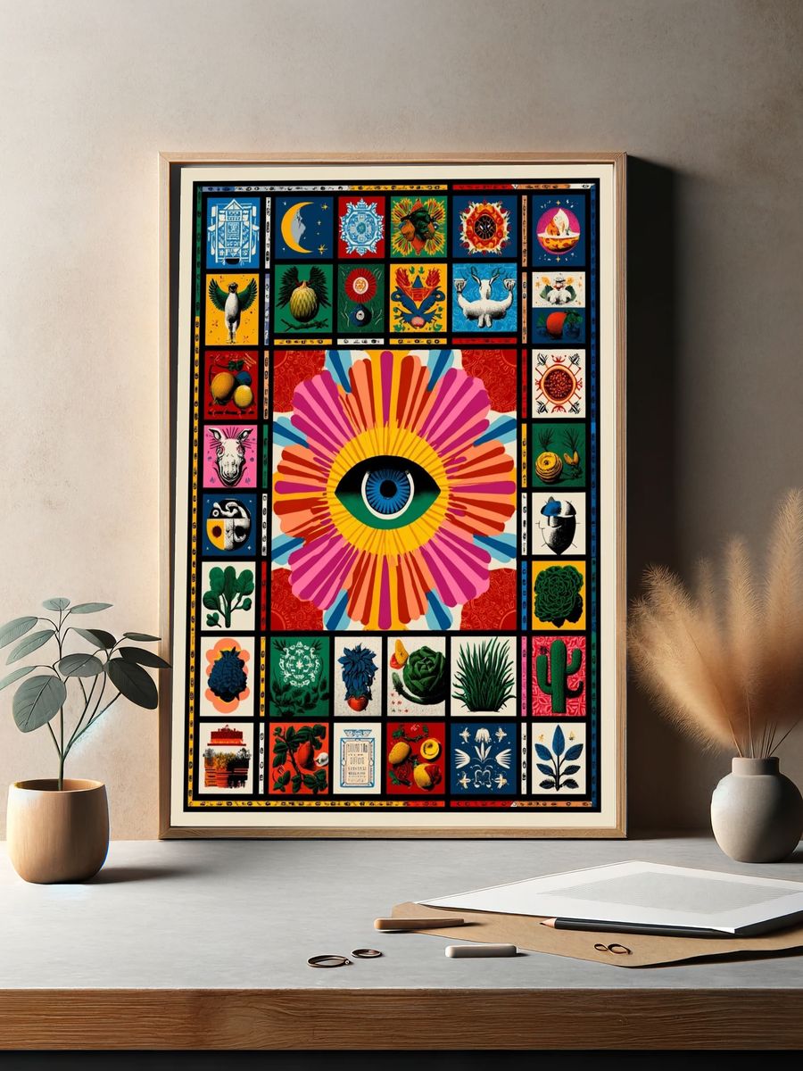 Surreal Eye Collage Poster. — room view 2