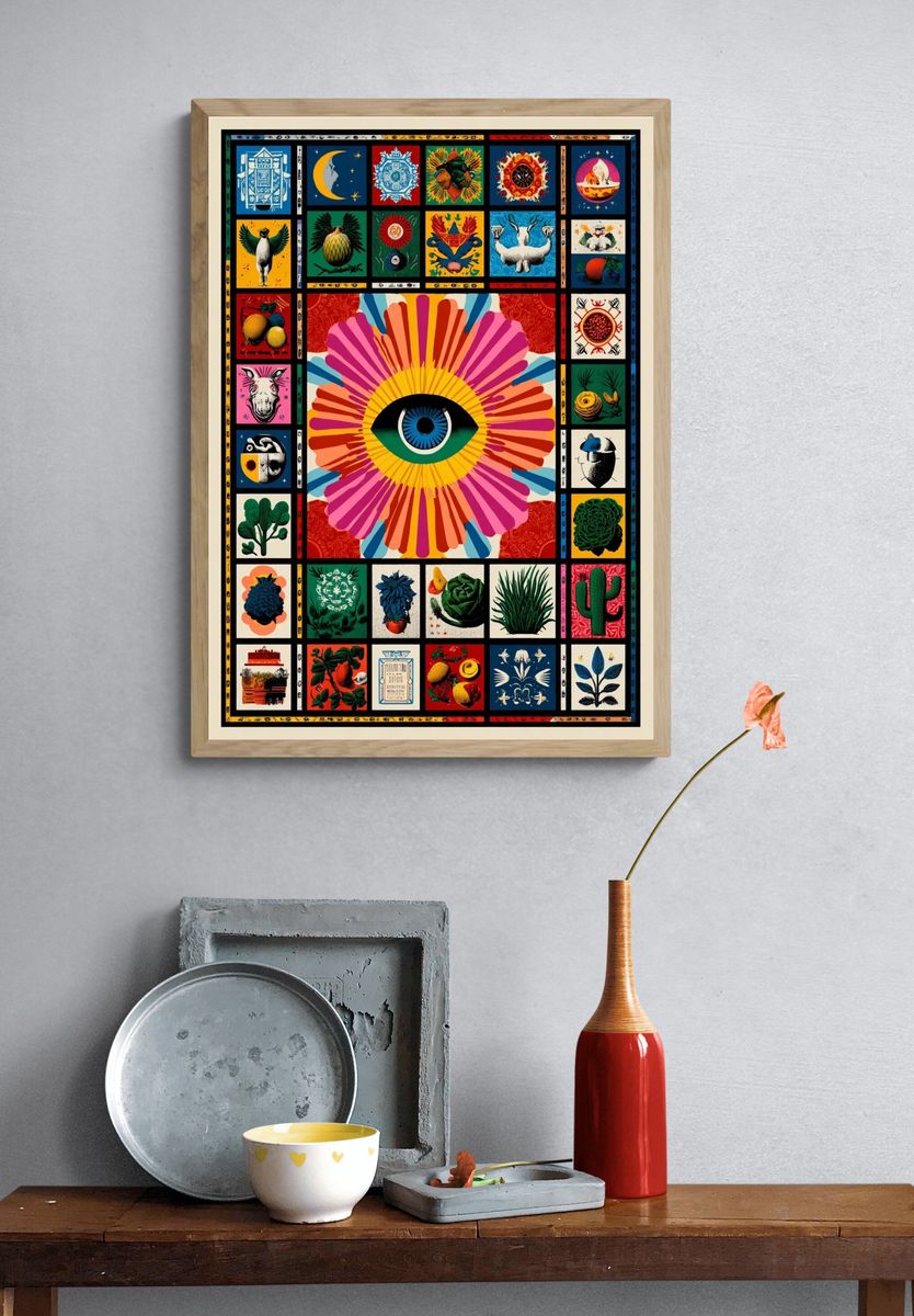 Surreal Eye Collage Poster. — room view 3