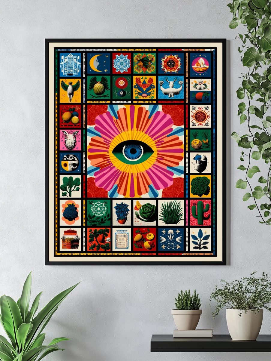 Surreal Eye Collage Poster. — room view 4