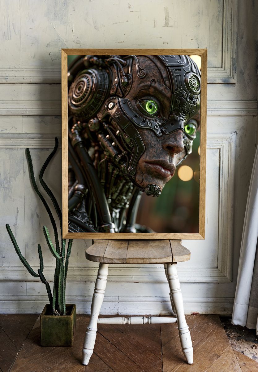 Cybernetic Portrait Print. — room view 1