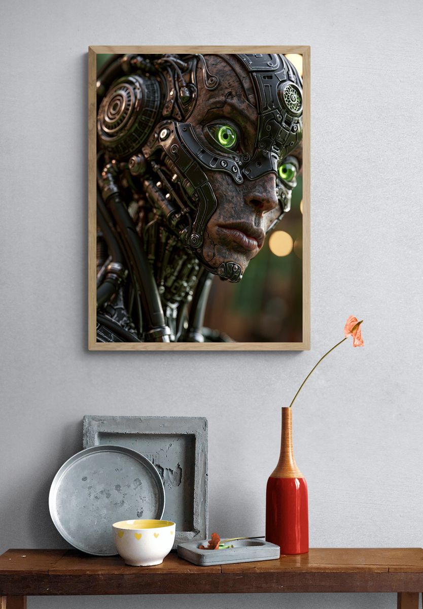 Cybernetic Portrait Print. — room view 3