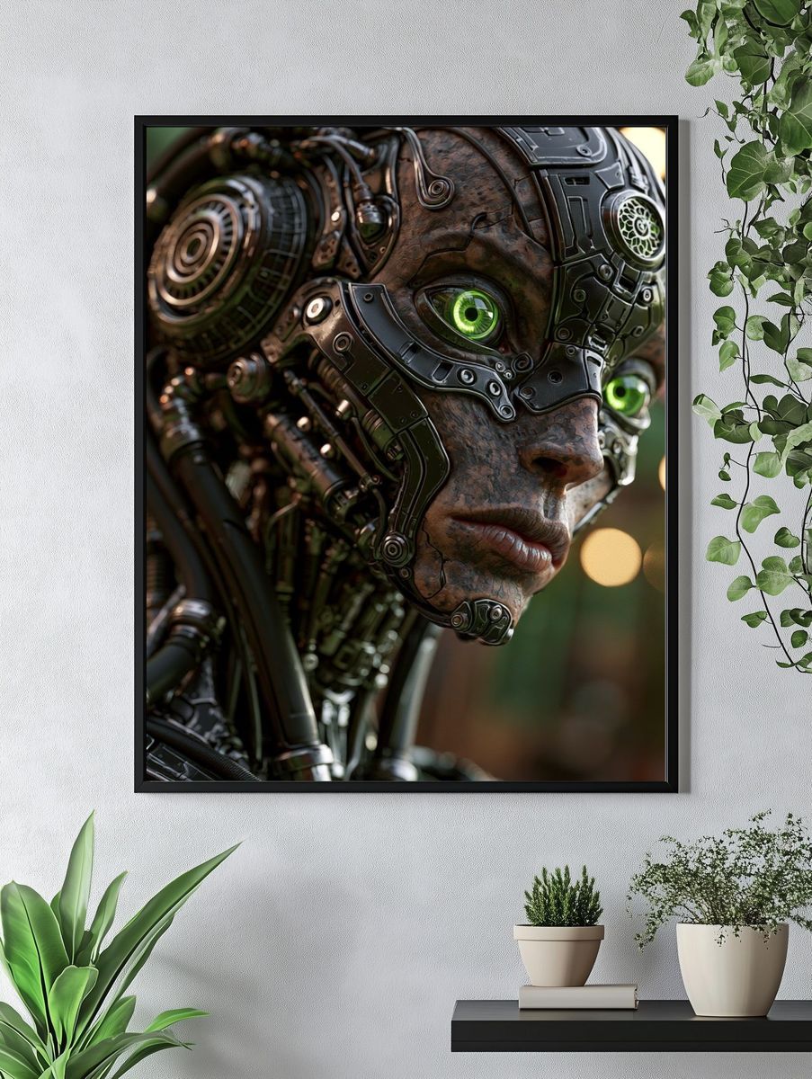 Cybernetic Portrait Print. — room view 4