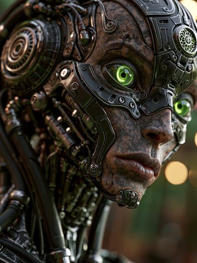 Cybernetic Portrait Print. poster print