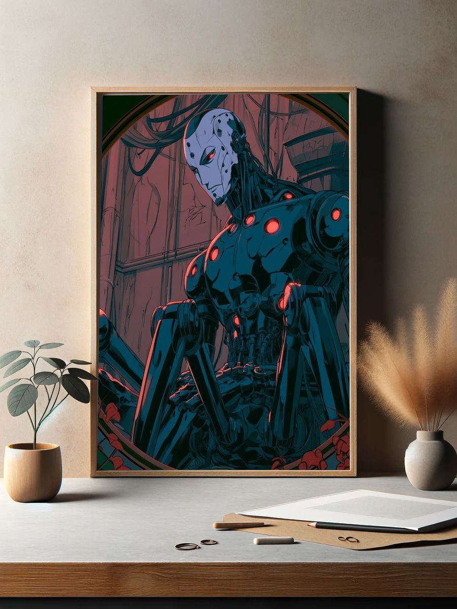 Cybernetic Sentinel Sci-Fi Poster. — room view 2