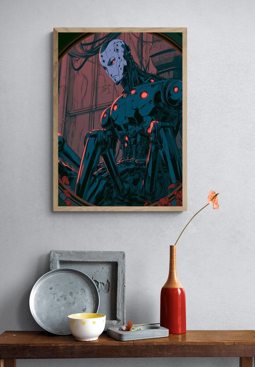 Cybernetic Sentinel Sci-Fi Poster. — room view 3