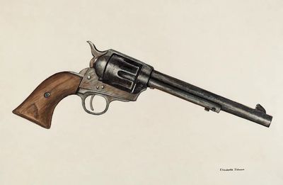 Revolver (ca.1942) Elizabeth Johnson. Original. poster print