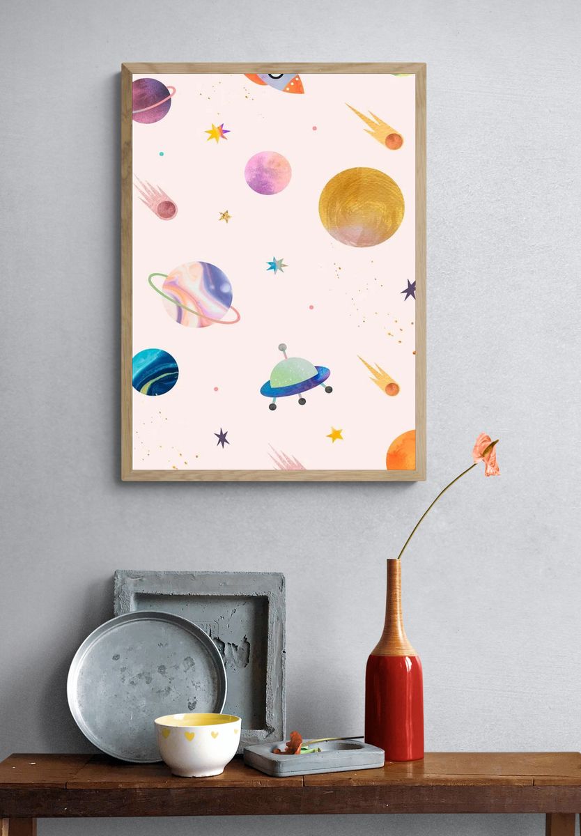 Cute galaxy phone wallpaper, background. — room view 3