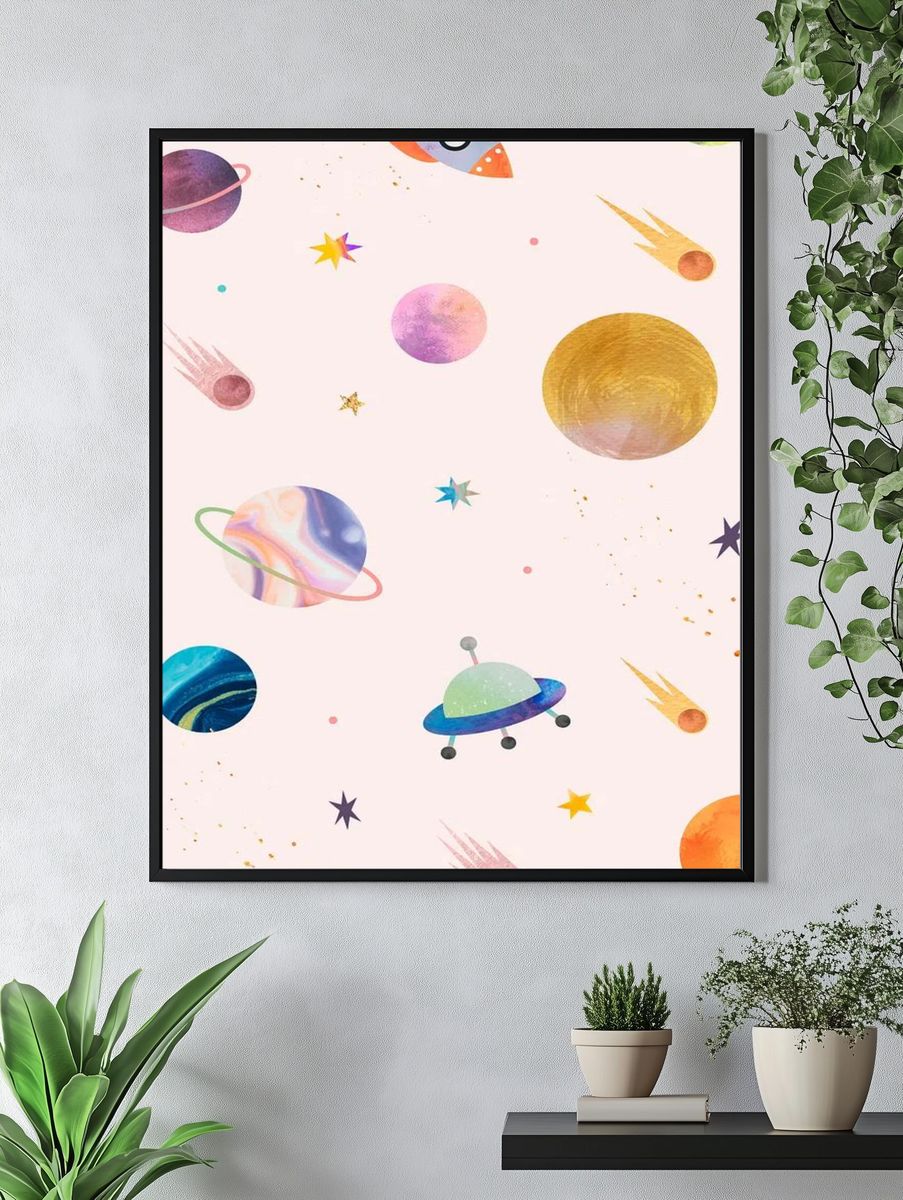 Cute galaxy phone wallpaper, background. — room view 4