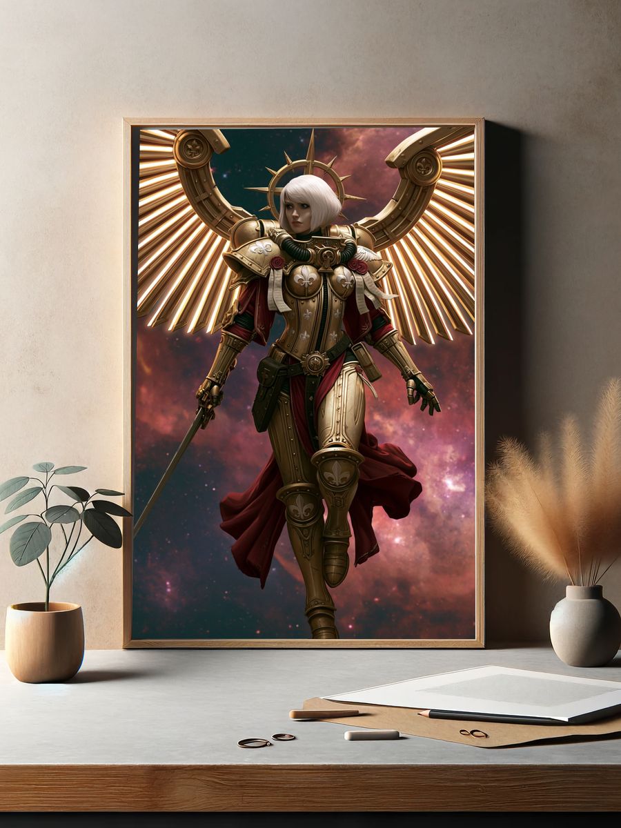 Celestial Valkyrie Fantasy Print. — room view 2