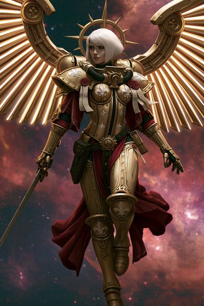 Celestial Valkyrie Fantasy Print. poster print