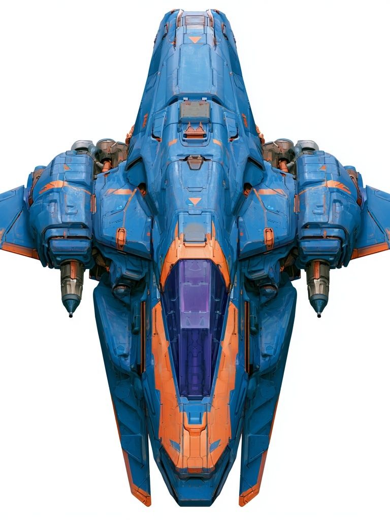 Futuristic Spacecraft Illustration Poster. poster detail