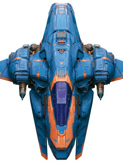Futuristic Spacecraft Illustration Poster. poster