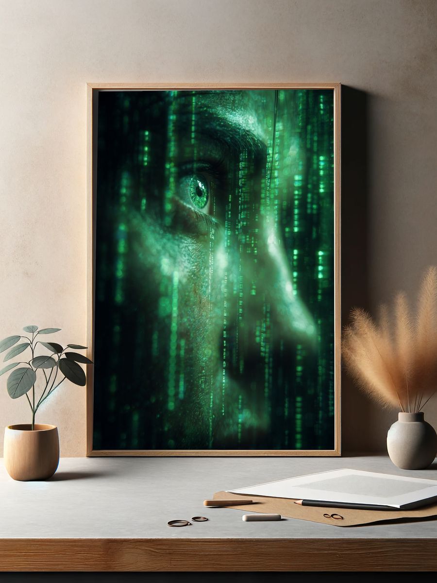 Cyber Eye Matrix Poster. — room view 2