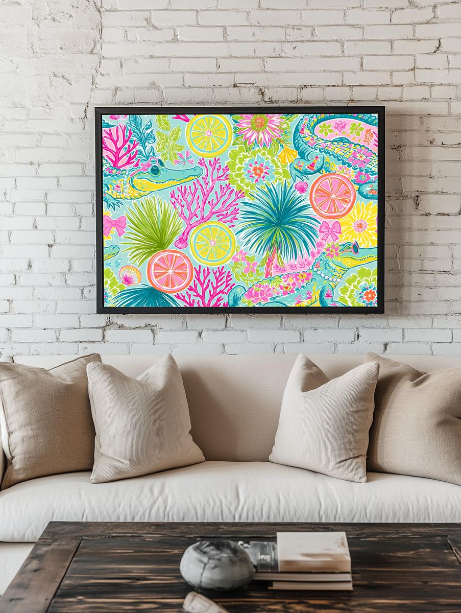 Geometric Bird Sculpture Print. — room view 1