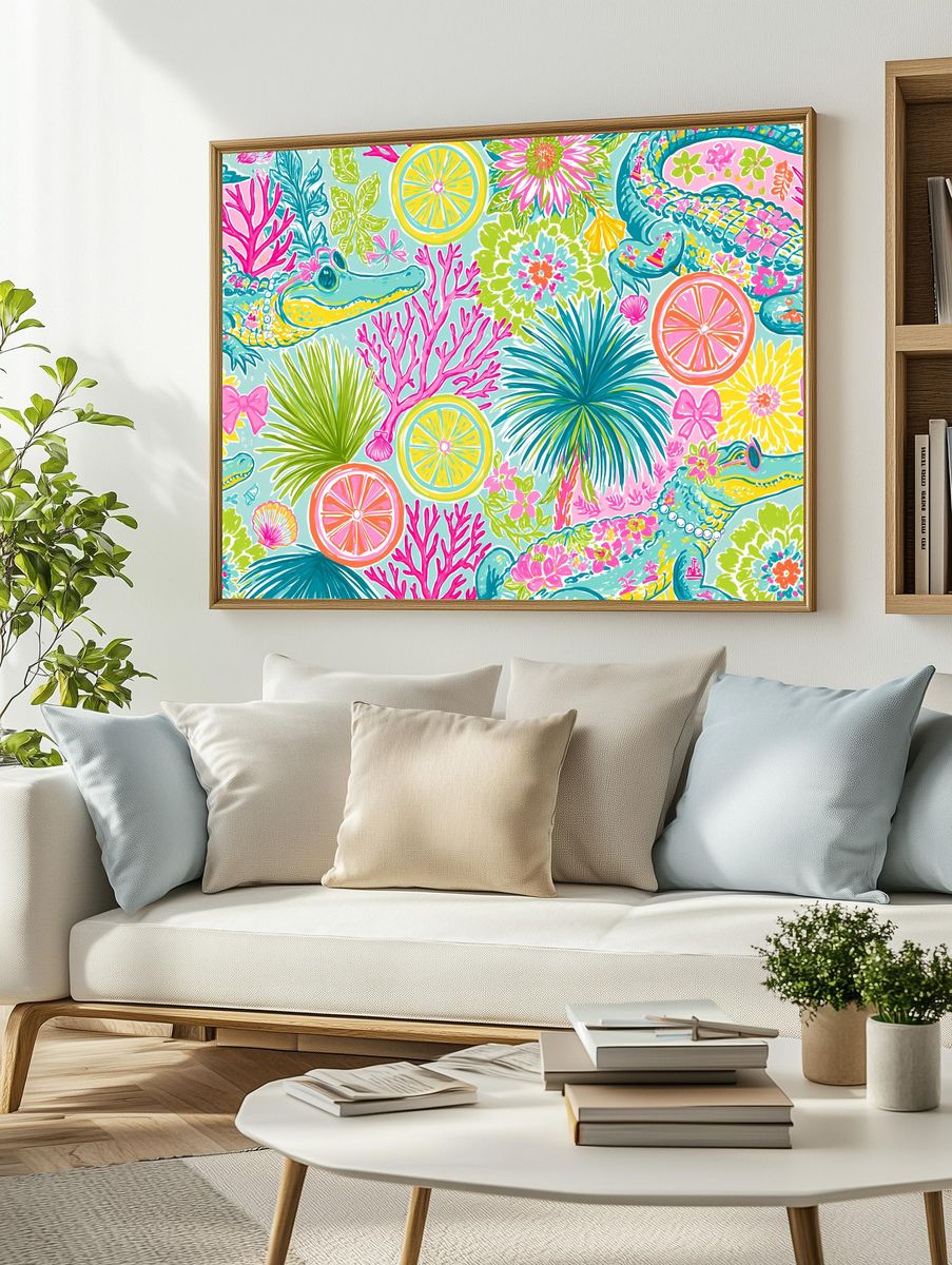 Geometric Bird Sculpture Print. — room view 2