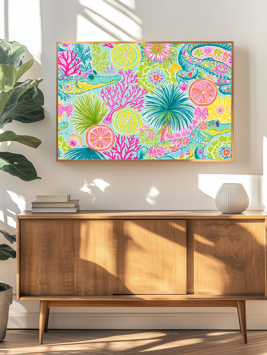 Geometric Bird Sculpture Print. — room view 3