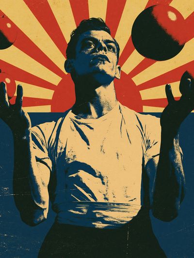 Juggler with Apples Retro Poster. poster
