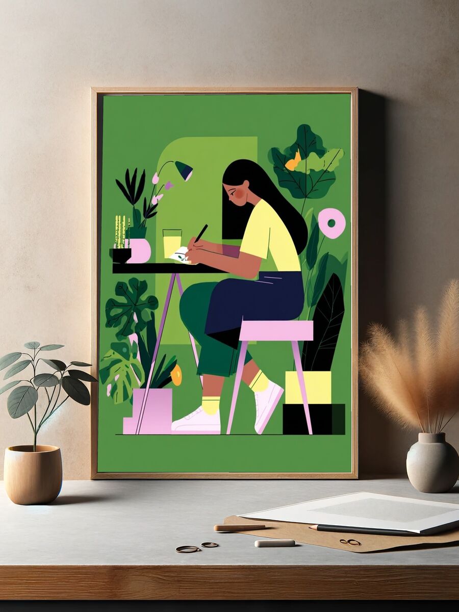 Creative Workspace — Illustration Print. — room view 2