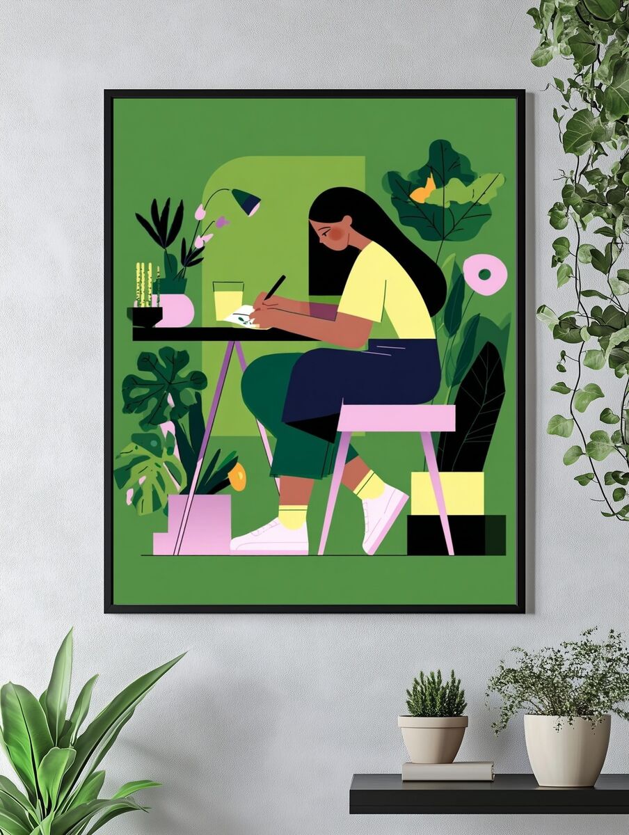Creative Workspace — Illustration Print. — room view 4