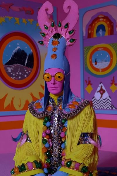 Psychedelic Costume Portrait Print. poster print
