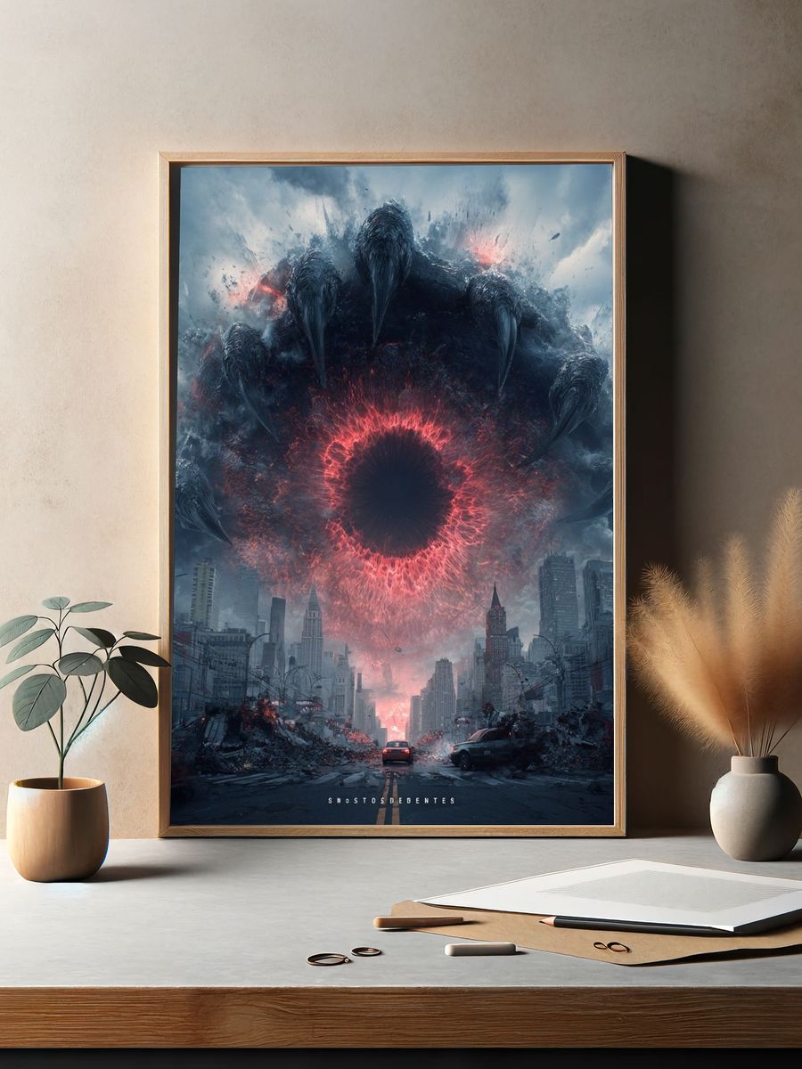 Apocalyptic Eye Over City Poster. — room view 2