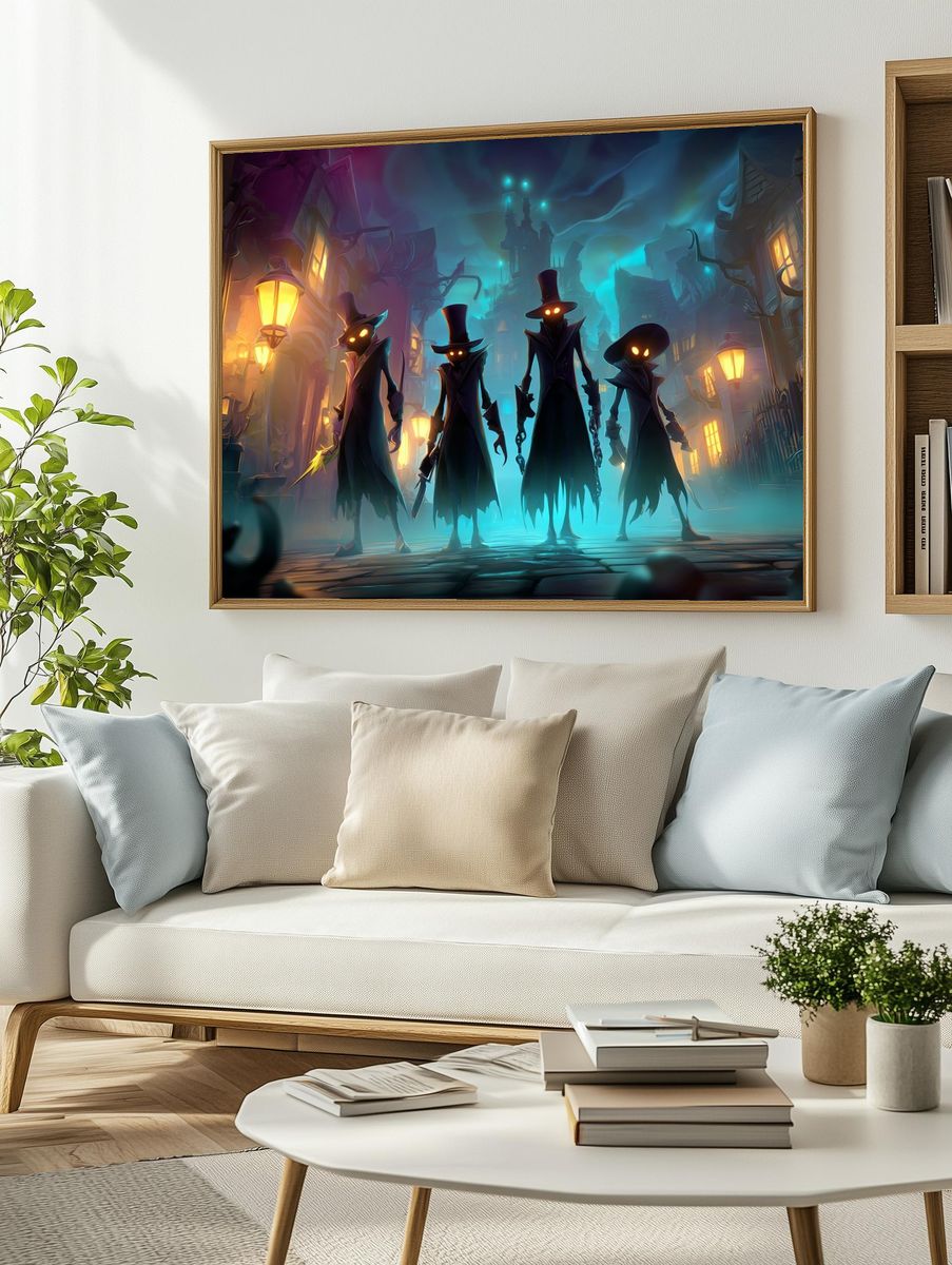 Nocturnal Watchers Fantasy Print. — room view 2