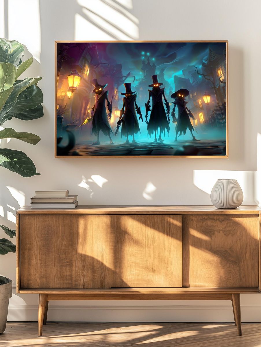 Nocturnal Watchers Fantasy Print. — room view 3