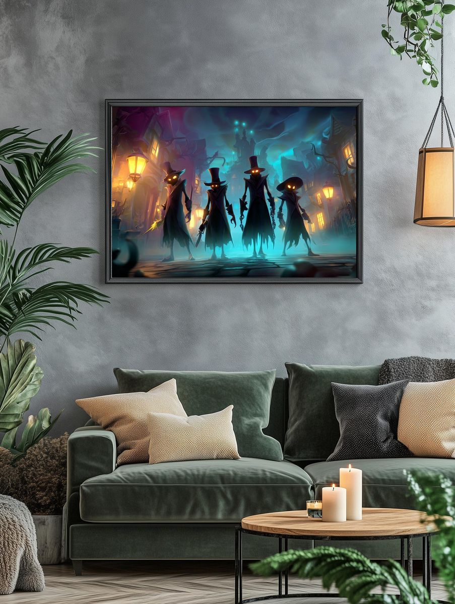 Nocturnal Watchers Fantasy Print. — room view 4