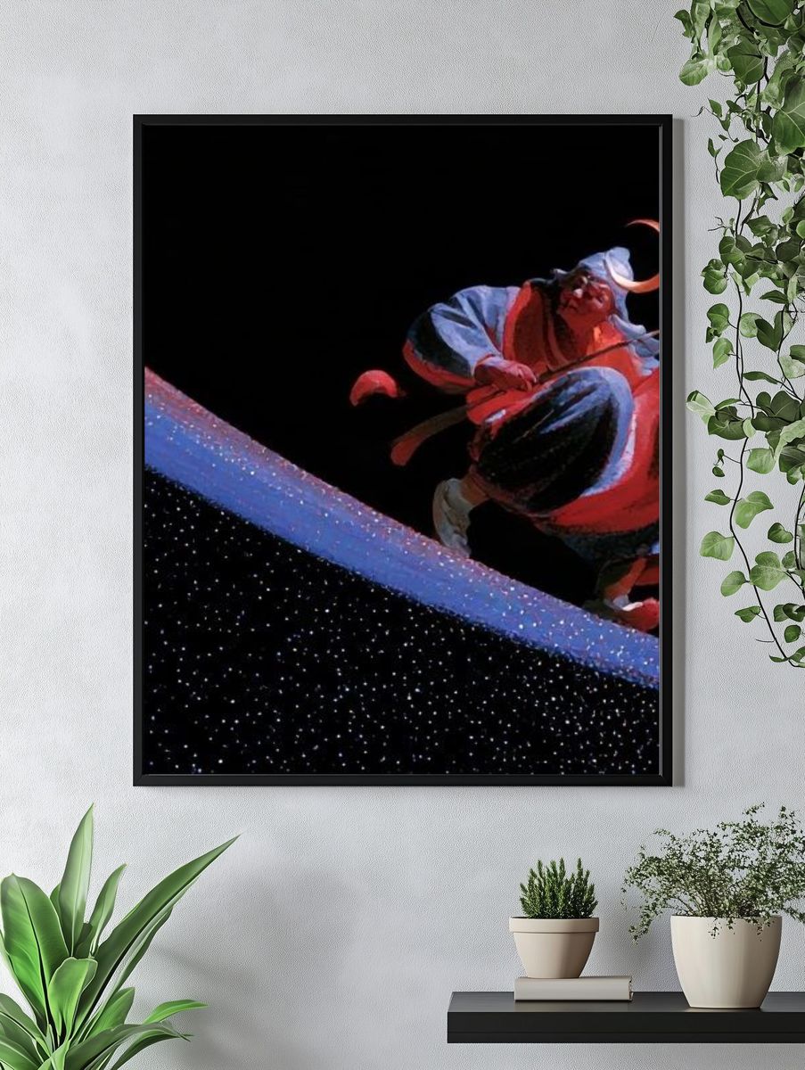 Celestial Rider Illustration Poster. — room view 4