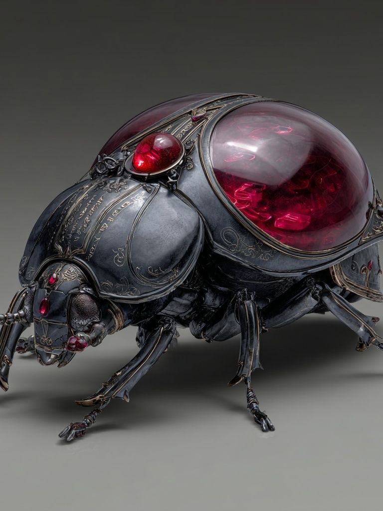 Gothic Jewel Beetle Digital Art Print. poster detail