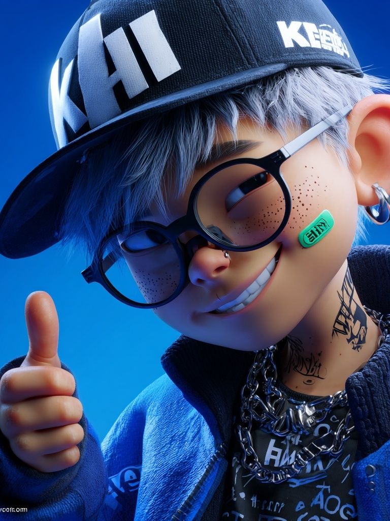 Stylized Streetwear Character Poster. poster — illustration art