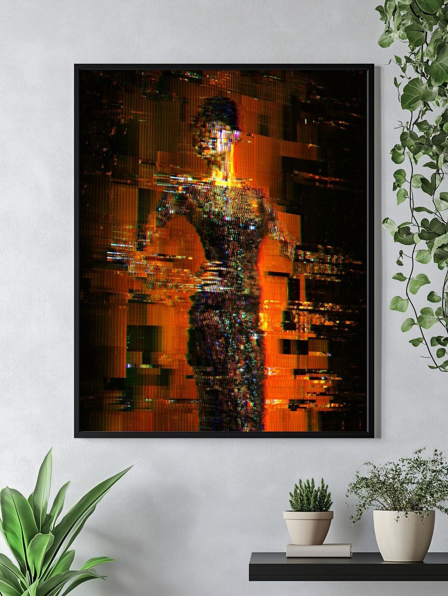Glitch Femme Portrait Print. — room view 4