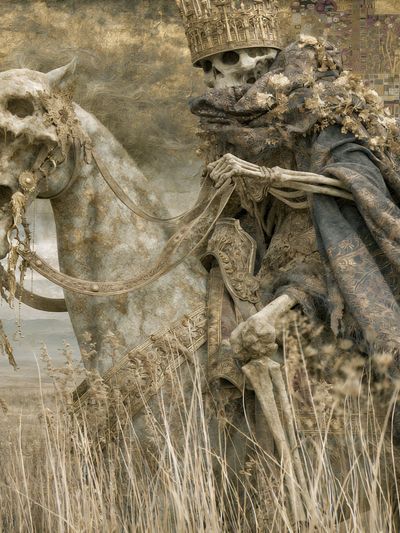Skeleton Rider Surrealism Print. poster print